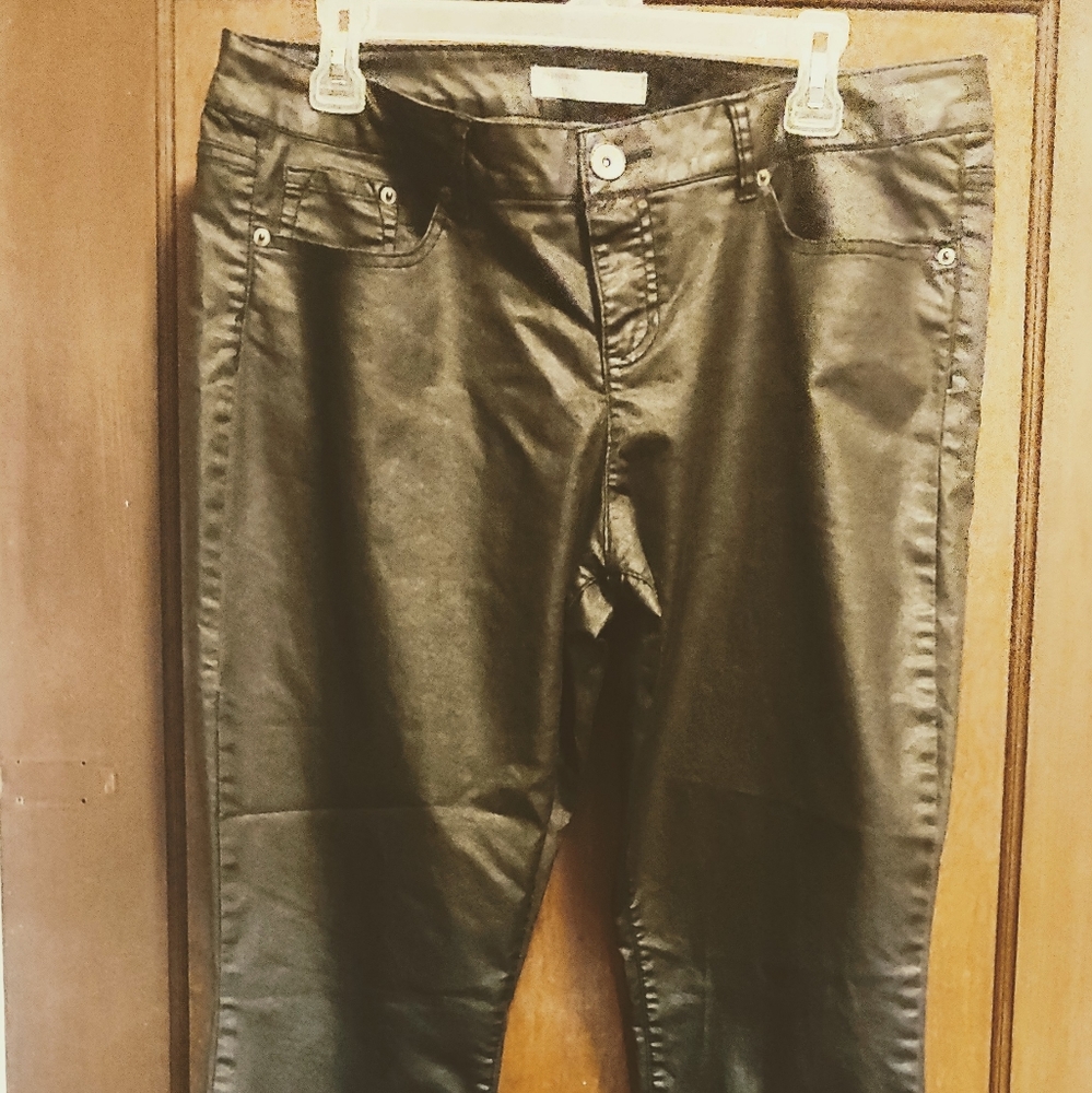 Waxed denim jeans No Boundaries Size 17 Black